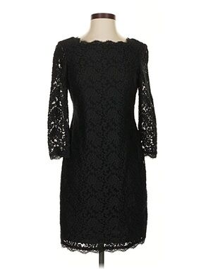 knee length dresses for ladies Adrianna Papell Lace Long Sleeve Evening Gown Women's Dress Icy Lilac : 6 main image 1
